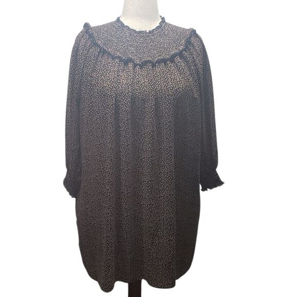Hatch Maternity Midi Dress Size 0 Brown Ditsy Floral, Smocked Prairie Style NWT - Picture 1 of 13